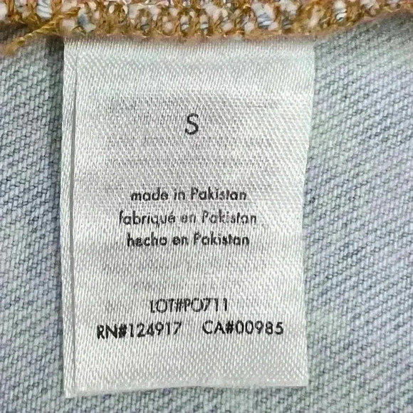 WeWoreWhat Cut-Out Denim Mini Skirt in a Super Light Indigo Wash. Sz Small. NWT! - Picture 11 of 14